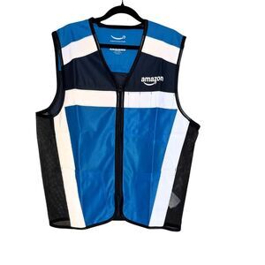 Amazon Flex High Visibility Reflective Safety Delivery Vest Blue M/L